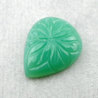 Chalcedon chryzo kaboszon carving 22x18 mm nr 5