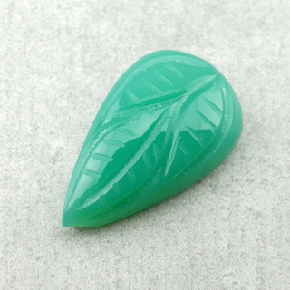 Chalcedon chryzo kaboszon carving 23x14 mm nr 73