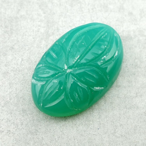 Chalcedony chryso cabochon carved 23x15 mm no 55 Chalcedony chryso cabochon carved 23x15 mm no 55