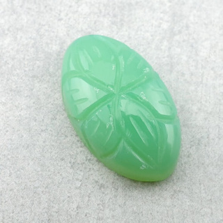 Chalcedony chryso cabochon carved 24x14 mm no 26