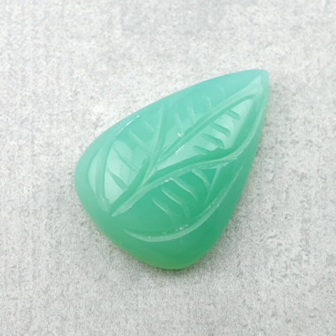 Chalcedony chryso cabochon carved 24x16 mm no 87 Chalcedony chryso cabochon carved 24x16 mm no 87
