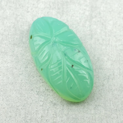 Chalcedony chryso cabochon carved 25x13 mm no 27 Chalcedony chryso cabochon carved 25x13 mm no 27
