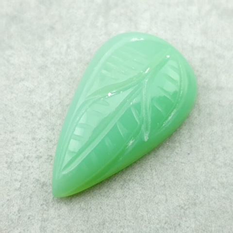 Chalcedony chryso cabochon carved 25x15 mm no 85 Chalcedony chryso cabochon carved 25x15 mm no 85