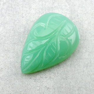 Chalcedony chryso cabochon carved 25x17 mm no 40