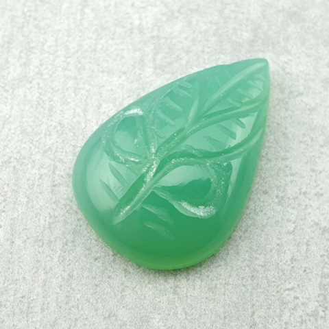 Chalcedony chryso cabochon carved 25x17 mm no 61 Chalcedony chryso cabochon carved 25x17 mm no 61