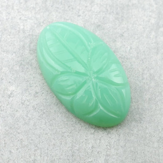 Chalcedony chryso cabochon carved 26x15 mm no 48