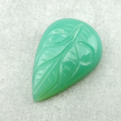 Chalcedony chryso cabochon carved 26x18 mm no. 54 Chalcedony chryso cabochon carved 26x18 mm no. 54