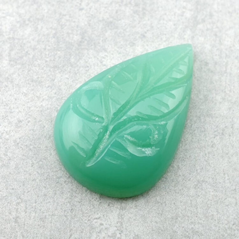 Chalcedony chryso cabochon carved 26x18 mm no. 54 Chalcedony chryso cabochon carved 26x18 mm no. 54
