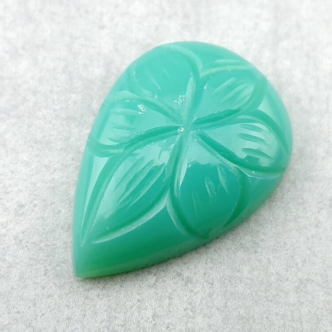 Chalcedony chryso cabochon carved 26x18 mm no 9 Chalcedony chryso cabochon carved 26x18 mm no 9