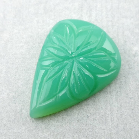 Chalcedony chryso cabochon carved 26x19 mm no 57 Chalcedony chryso cabochon carved 26x19 mm no 57