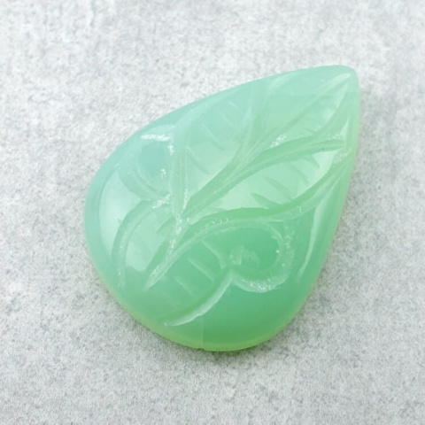Chalcedony chryso cabochon carved 27x19 mm no 28 Chalcedony chryso cabochon carved 27x19 mm no 28