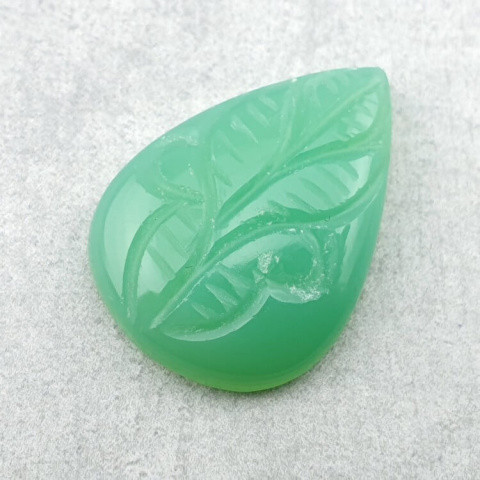 Chalcedony chryso cabochon carved 27x19 mm no 42 Chalcedony chryso cabochon carved 27x19 mm no 42