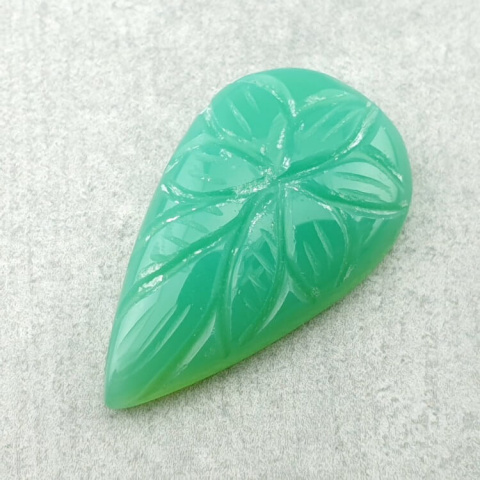 Chalcedony chryso cabochon carved 28x17 mm no 23 Chalcedony chryso cabochon carved 28x17 mm no 23
