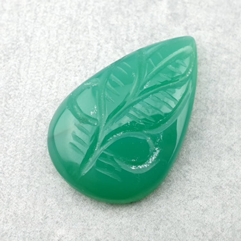 Chalcedony chryso cabochon carved 28x18 mm no 74 Chalcedony chryso cabochon carved 28x18 mm no 74