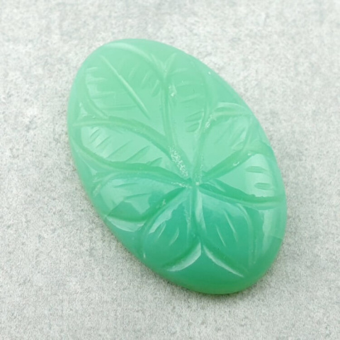 Chalcedony chryso cabochon carved 29x18 mm no 1 Chalcedony chryso cabochon carved 29x18 mm no 1