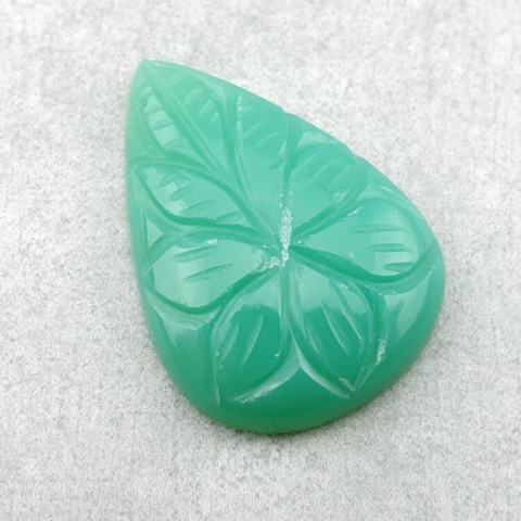 Chalcedony chryso cabochon carved 29x20 mm no 2 Chalcedony chryso cabochon carved 29x20 mm no 2