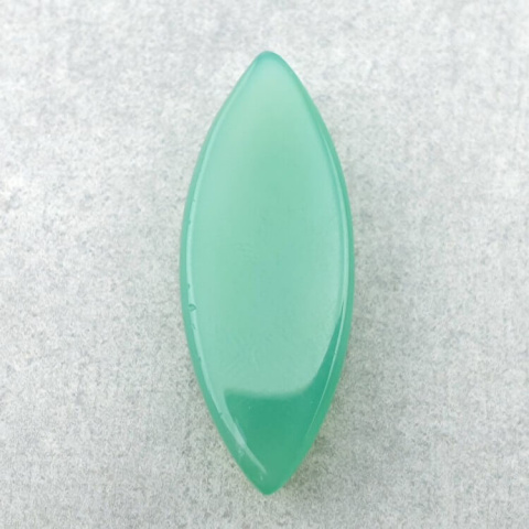 Chalcedony chryso cabochon carved 30x12 mm no 32