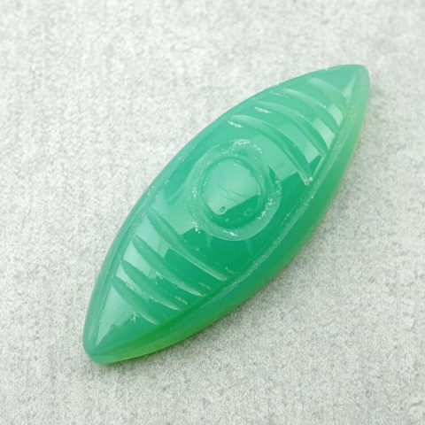 Chalcedony chryso cabochon carved 32x12 mm no 29 Chalcedony chryso cabochon carved 32x12 mm no 29