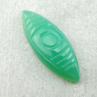 Chalcedony chryso cabochon carving 32x12 mm no. 29