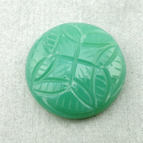Chalcedony chryso cabochon carving fi 23 mm no 14 Chalcedony chryso cabochon carving fi 23 mm no 14