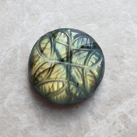 Labradorite cabochon carved fi 23 mm no 180 Labradorite cabochon carved fi 23 mm no 180