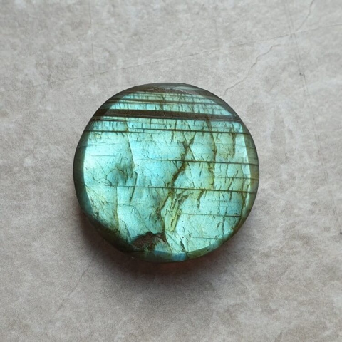 Labradorite cabochon carved fi 23 mm no. 205 Labradorite cabochon carved fi 23 mm no. 205