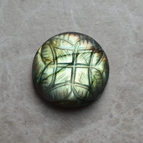 Labradorite cabochon carved fi 24 mm no 139 Labradorite cabochon carved fi 24 mm no 139