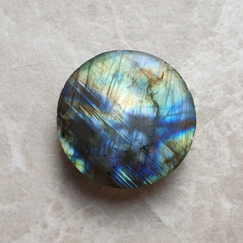 Labradorite cabochon carved fi 25 mm no 126 Labradorite cabochon carved fi 25 mm no 126