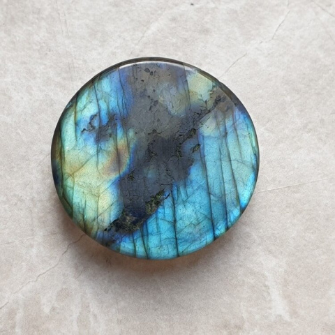 Labradorite cabochon carved fi 30 mm no. 187 Labradorite cabochon carved fi 30 mm no. 187