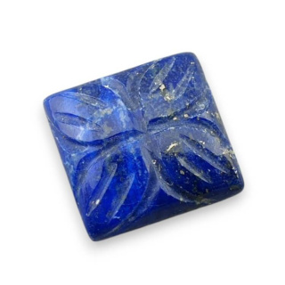 Lapis lazuli cabochon carved 15x14 mm no 49