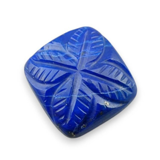 Lapis lazuli cabochon carved 18x17 mm no 85