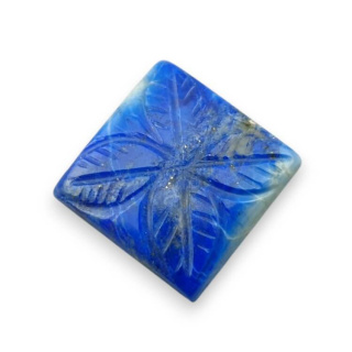 Lapis lazuli cabochon carved 21x21 mm no 37