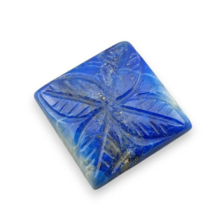 Lapis lazuli cabochon carved 21x21 mm no 37