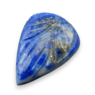 Lapis lazuli cabochon carved 22x16 mm no 60