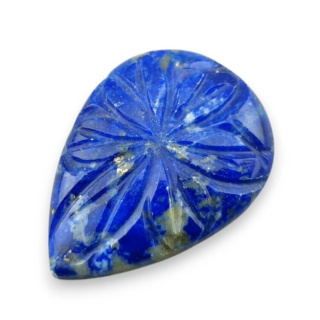 Lapis lazuli cabochon carved 27x19 mm no 39