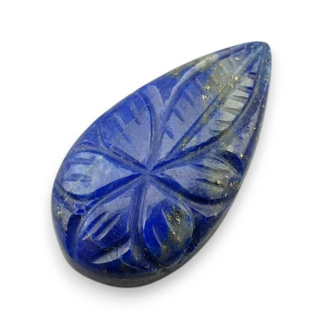 Lapis lazuli cabochon carved 30x16 mm no 64