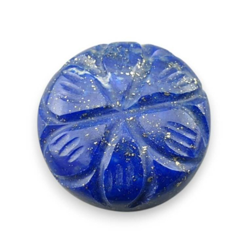 Lapis lazuli carved cabochon dia. 19 mm no 62 Lapis lazuli carved cabochon dia. 19 mm no 62