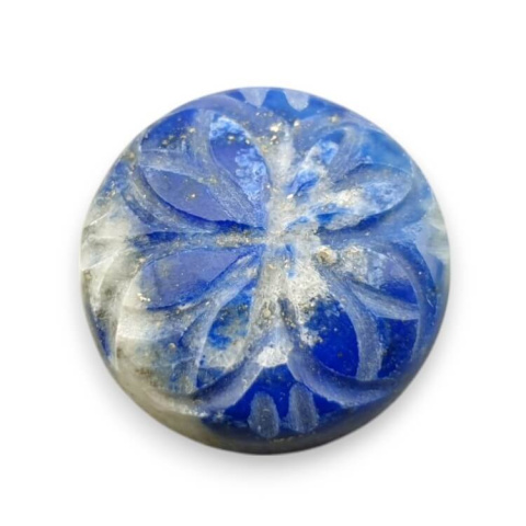 Lapis lazuli cabochon carved fi 20 mm no 35 Lapis lazuli cabochon carved fi 20 mm no 35