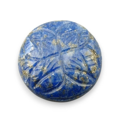 Lapis lazuli carved cabochon dia. 22 mm no 42 Lapis lazuli carved cabochon dia. 22 mm no 42
