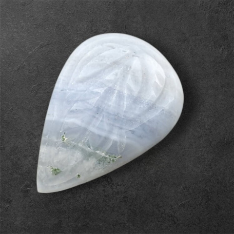 Blue lace agate carved cabochon 24x16 mm no 56 Blue lace agate carved cabochon 24x16 mm no 56