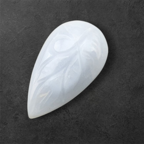 Agate blue lace cabochon carving 27x15 mm no. 73 Agate blue lace cabochon carving 27x15 mm no. 73