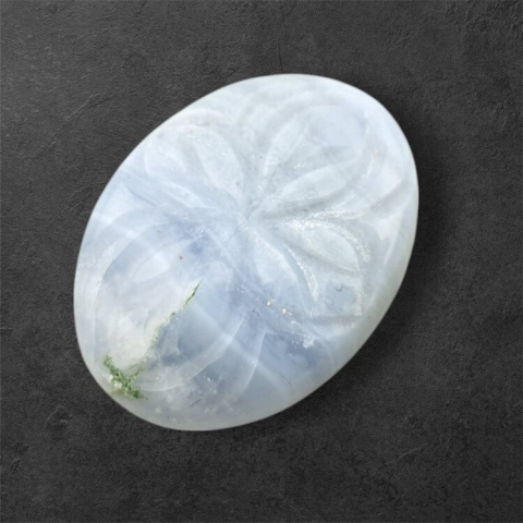 Agate blue lace cabochon carving 27x21 mm no 17 Agate blue lace cabochon carving 27x21 mm no 17