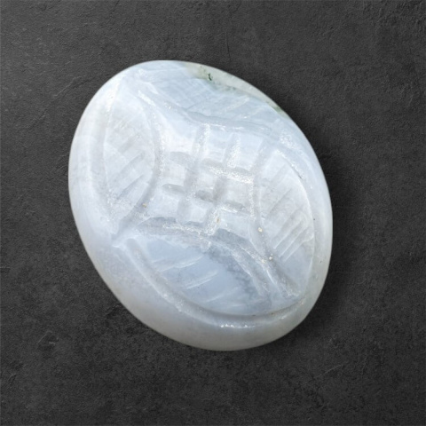 Agate blue lace cabochon carving 27x22 mm no 51 Agate blue lace cabochon carving 27x22 mm no 51