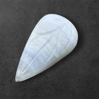 Agate blue lace cabochon carving 28x16 mm no 39