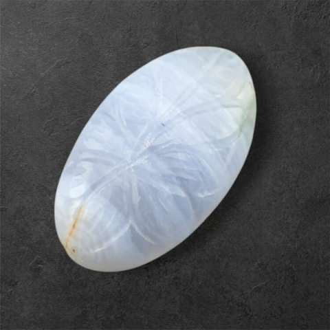 Blue lace agate carved cabochon 28x17 mm no 34 Blue lace agate carved cabochon 28x17 mm no 34