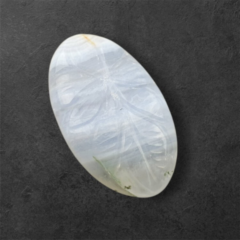 Blue lace agate carved cabochon 28x17 mm no 34 Blue lace agate carved cabochon 28x17 mm no 34