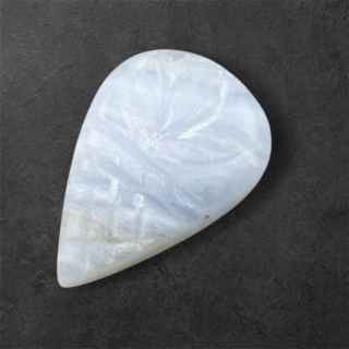Agate blue lace cabochon carving 28x19 mm no 47