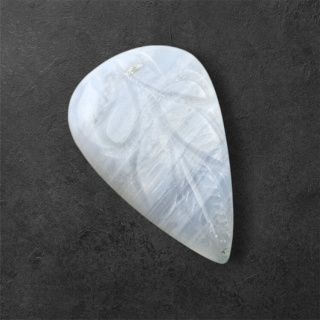 Blue lace agate carved cabochon 29x19 mm no 38