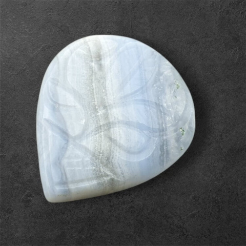 Blue lace agate carved cabochon 29x26 mm no 52 Blue lace agate carved cabochon 29x26 mm no 52