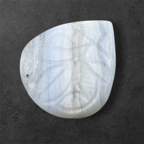 Blue lace agate carved cabochon 29x26 mm no 52 Blue lace agate carved cabochon 29x26 mm no 52